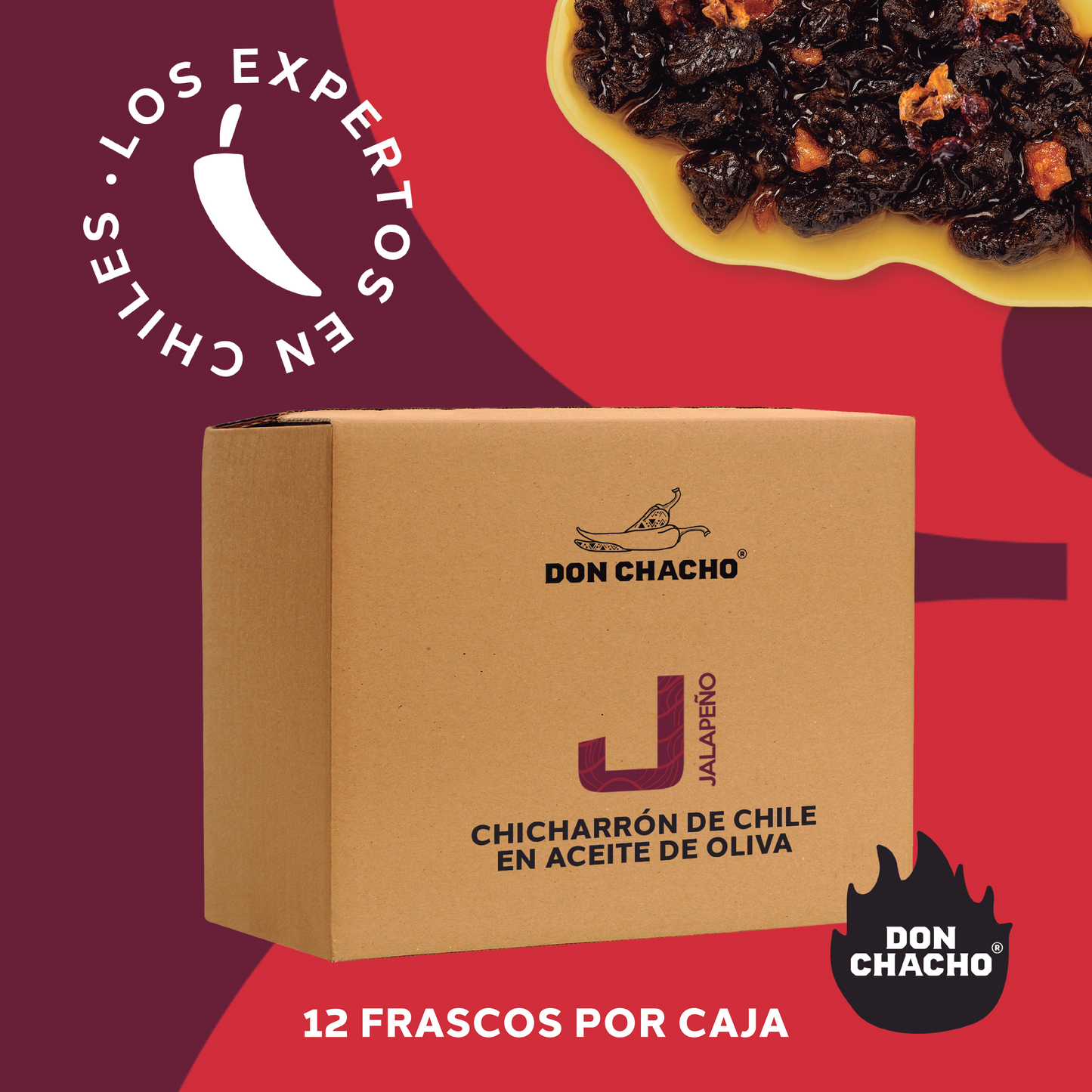 Caja Chicharrón de Chile Jalapeño (12 pzs)