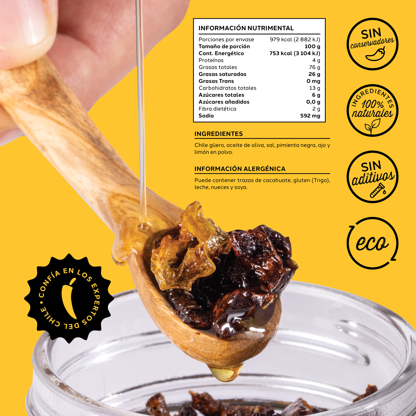Chicharrón de Chile Güero en Aceite de Oliva Don Chacho de 140 gr. Bundle