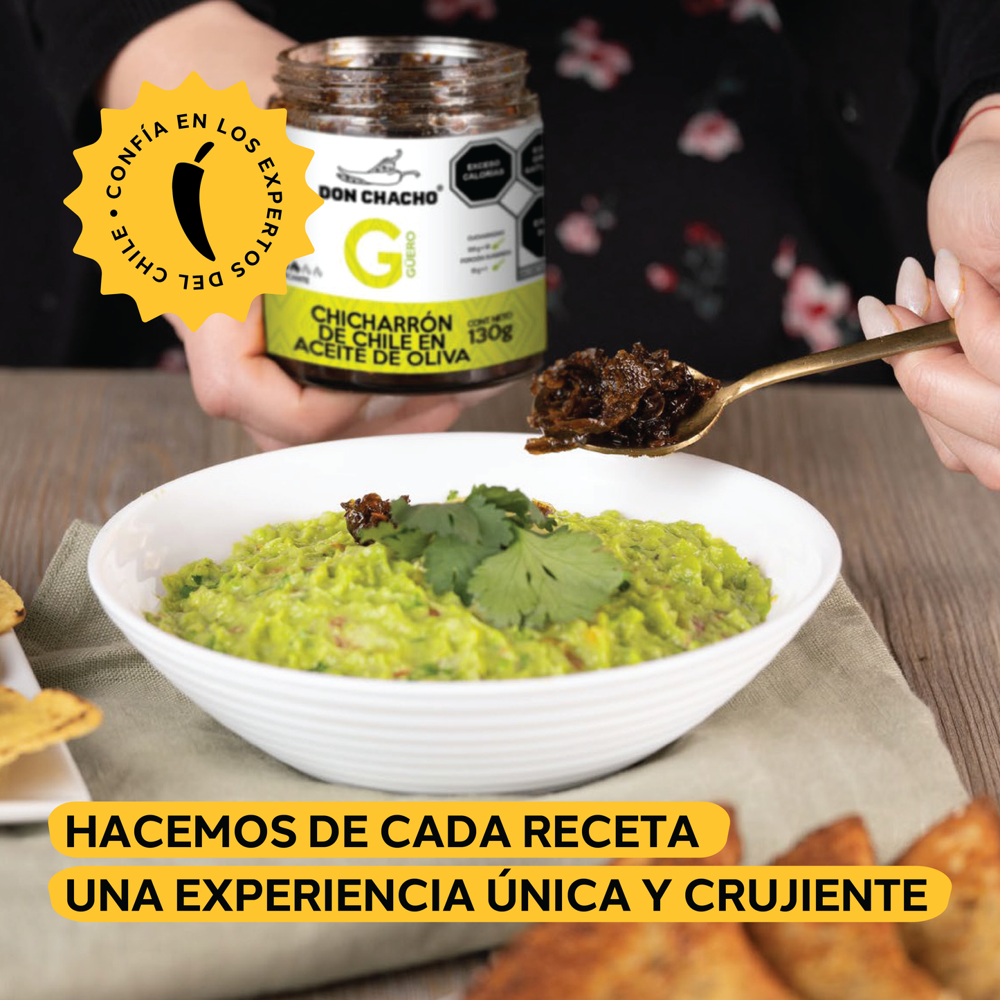 Chicharrón de Chile Güero en Aceite de Oliva Don Chacho de 140 gr. Bundle