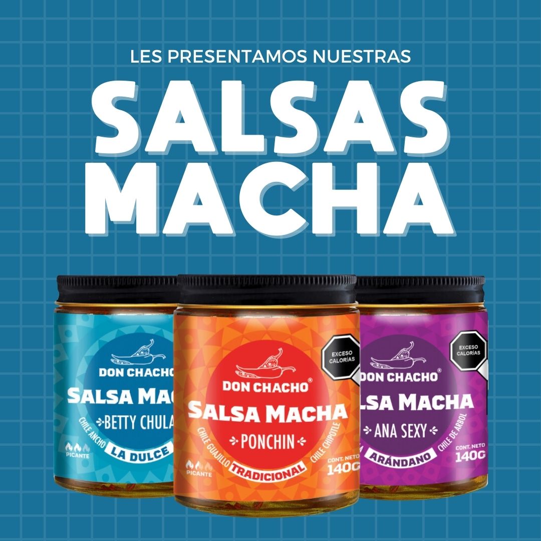 Salsa Macha La Dulce “Betty Chula”	- Hecho a base de Chile Ancho, Morita y Azúcar Morena - Disfrútalos con Tacos, Quesadillas, Ensaladas, Sushi, Pizzas o Cualquier Otro Platillo.