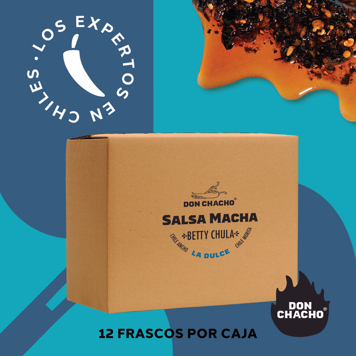 Caja de 12 · Salsa macha Betty Chula · 140 g