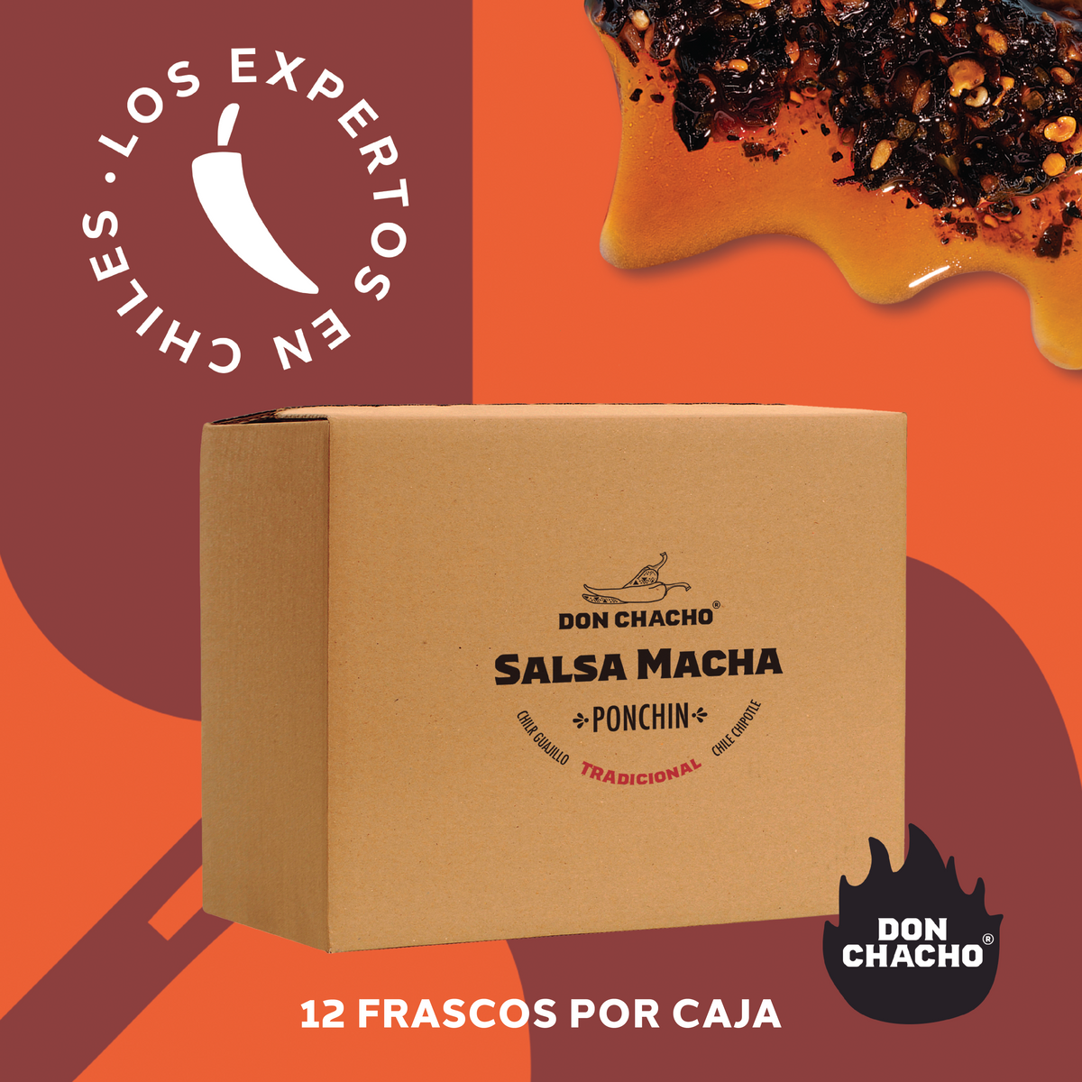 Caja de 12 · Salsa macha Ponchín · 140 g