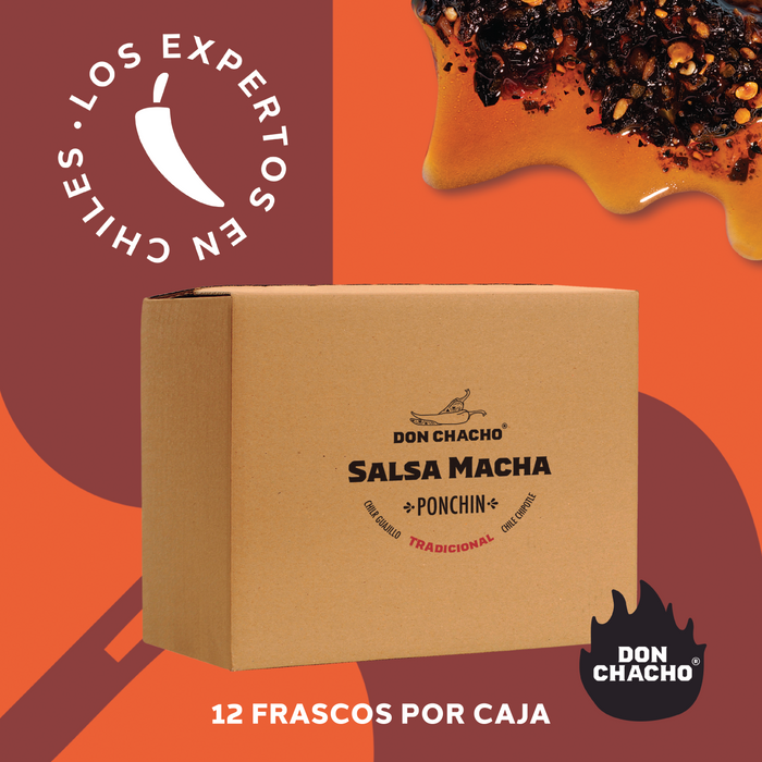 Caja de 12 · Salsa macha Ponchín · 140 g