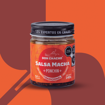 Salsa Macha Tradicional Ahumada “Ponchín” Don Chacho - 140 gr - Con Chile Chipotle y Guajillo