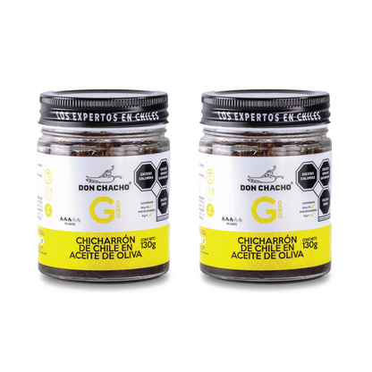 Chicharrón de Chile Güero en Aceite de Oliva Don Chacho de 140 gr. Bundle