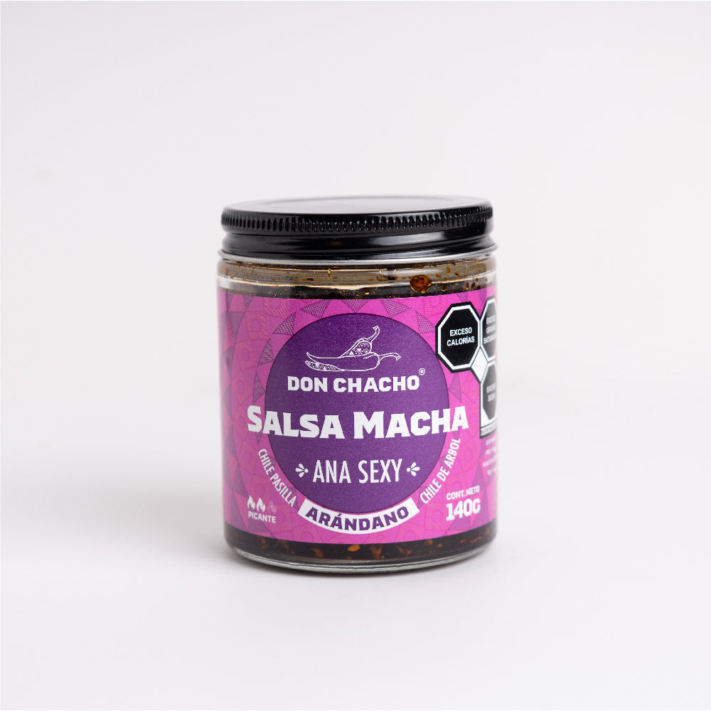 Salsa Macha Arándano “Ana Sexy” - Hecho a base de Chile Pasilla, Árbol y Arándano - Disfrútalos con Tacos, Quesadillas, Ensaladas, Sushi, Pizzas o Cualquier Otro Platillo. bundle