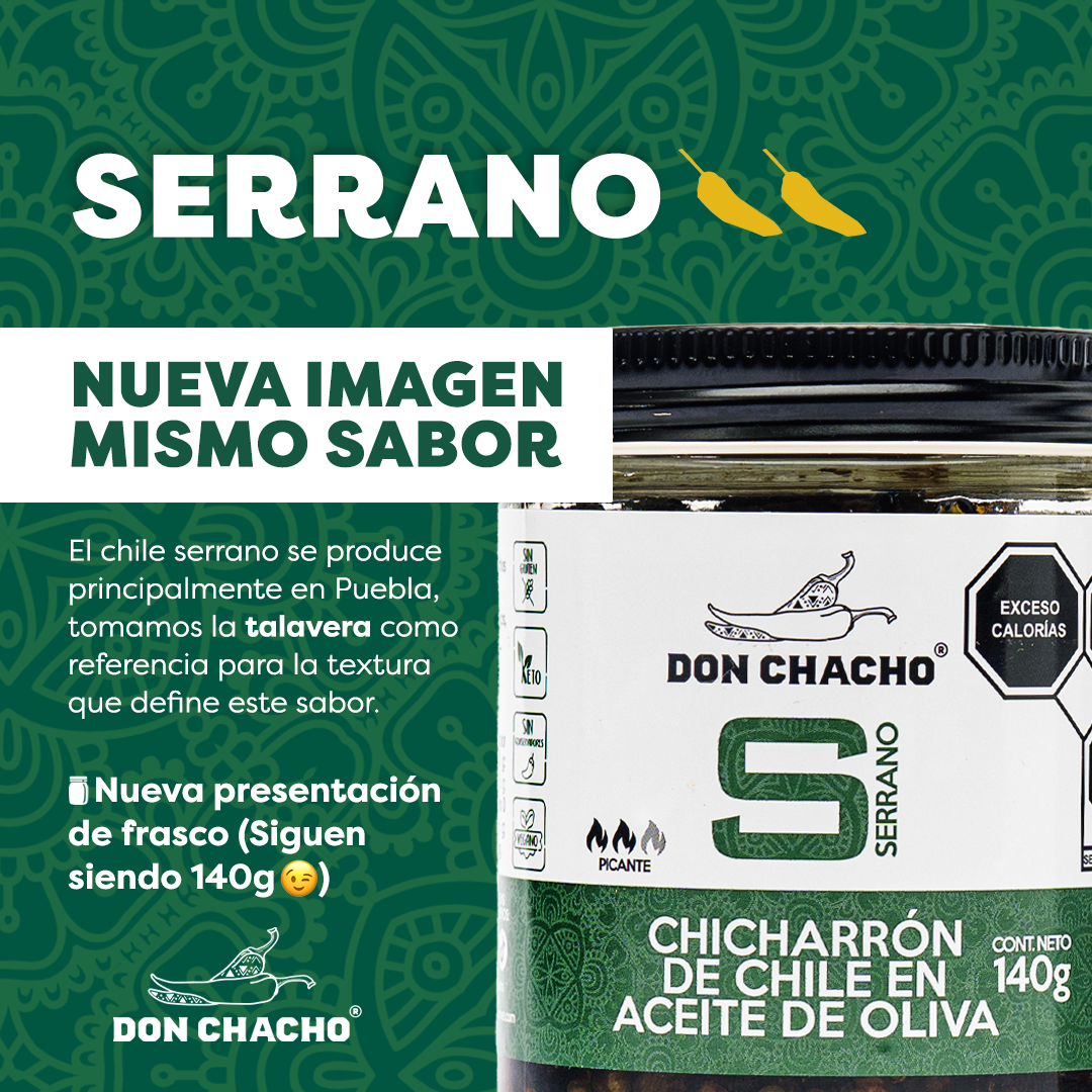 Chicharrón de Chile en Aceite de Oliva Don Chacho - 3 Pack Variado con 140 gr c/u