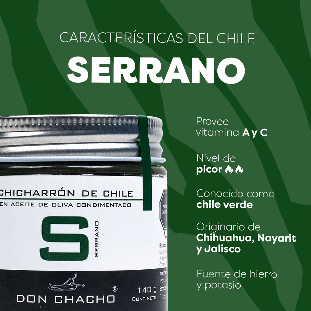 Chicharrón De Chile Serrano 140 G